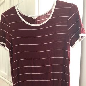 Red and white striped shirt